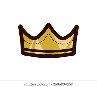 grown vector symbol icon yellow gold color