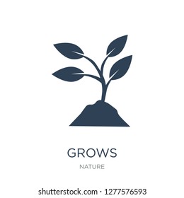 grows icon vector on white background, grows trendy filled icons from Nature collection, grows vector illustration