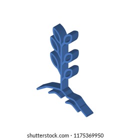 Grows isometric left top view 3D icon