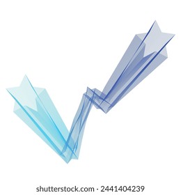 growth 3d isometric icon. Graph symbol vector image