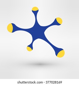 Growth abstract business.  background with connected metaball. Good for vector infographic illustration.