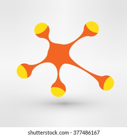 Growth abstract business logo.  background with connected meta ball. Good for vector infographic illustration eps10.