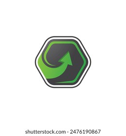 crecimiento logo abstracto estilo moderno