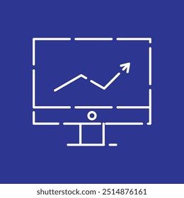 Growth Analysis icon, Digital Marketing, SEO icon