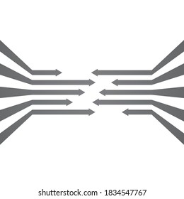 Growth arrow background illustration vector design