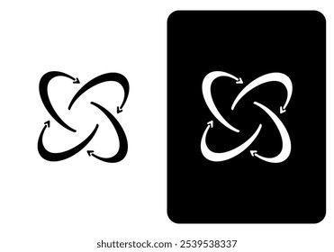 Wachstumspfeilkreis Logo, Vektorsymbol. Kreispfeil.