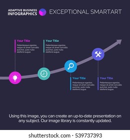 Growth Arrow Diagram Template