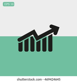 Growth Arrow, Growing Graph Icon