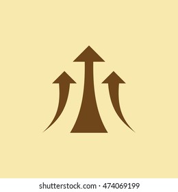 Growth Arrow, Growing Graph Icon.