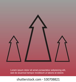 Growth Arrow, Growing Graph Icon