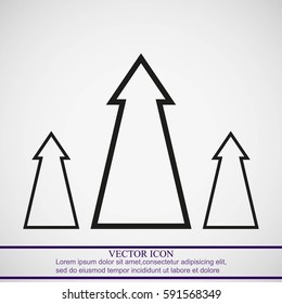 Growth Arrow, Growing Graph Icon