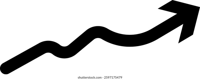 Growth Arrow Icon Design Black