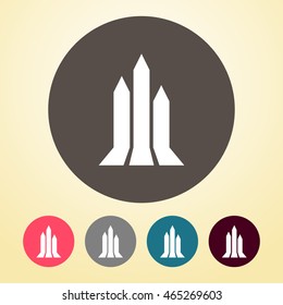 Growth Arrow Icon in round shape.