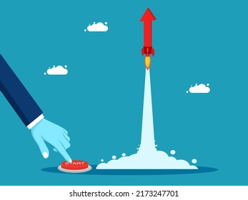 Flecha de crecimiento. Icono de flecha disparando al cielo. vector de concepto de inversión