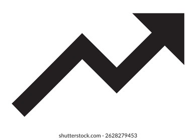 Growth arrow icon Vector illustration. Business concept, growing chart. Concept of sales symbol icon with arrow moving up. Economic Arrow With stroke thin, light and bold