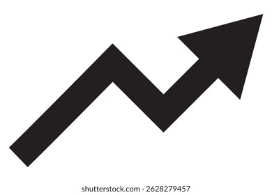 Growth arrow icon Vector illustration. Business concept, growing chart. Concept of sales symbol icon with arrow moving up. Economic Arrow With stroke thin, light and bold