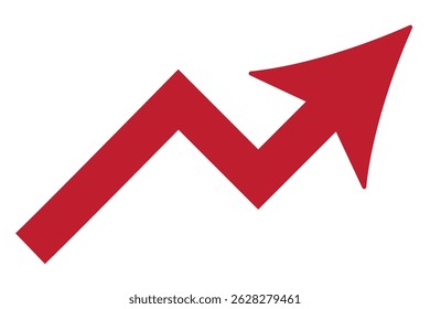 Growth arrow icon Vector illustration. Business concept, growing chart. Concept of sales symbol icon with arrow moving up. Economic Arrow With stroke thin, light and bold