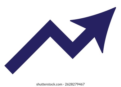 Growth arrow icon Vector illustration. Business concept, growing chart. Concept of sales symbol icon with arrow moving up. Economic Arrow With stroke thin, light and bold