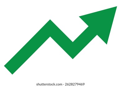 Growth arrow icon Vector illustration. Business concept, growing chart. Concept of sales symbol icon with arrow moving up. Economic Arrow With stroke thin, light and bold
