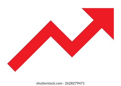 Growth arrow icon Vector illustration. Business concept, growing chart. Concept of sales symbol icon with arrow moving up. Economic Arrow With stroke thin, light and bold