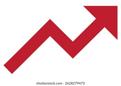Growth arrow icon Vector illustration. Business concept, growing chart. Concept of sales symbol icon with arrow moving up. Economic Arrow With stroke thin, light and bold