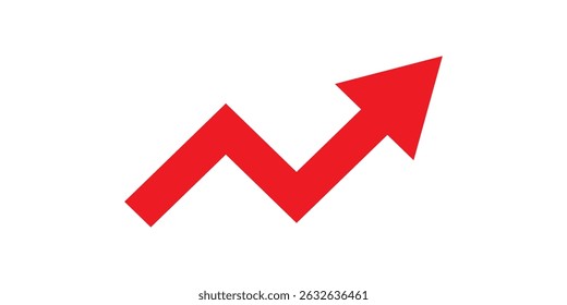 Growth arrow icon Vector illustration. Business concept, growing chart. Concept of sales symbol icon with arrow moving up. Economic Arrow With stroke thin, light and bold.eps 10