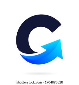 Growth Arrow Letter G Logo