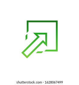 Growth arrow logo template vector icon design