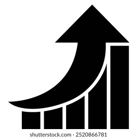 Sinal de seta de crescimento, Aumentando o dinheiro, ícone de crescimento do dinheiro, ícone de crescimento do comércio, aumentando o mercado de ações, negócio em crescimento, aumentando o lucro