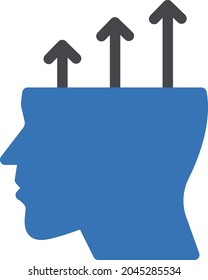 growth arrow vector glyph colour icon