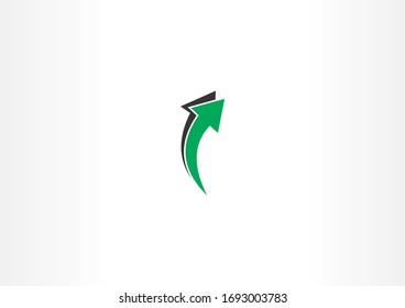 Logo del vector de flecha de crecimiento y plantilla de diseño de símbolos