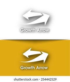 Growth Arrow vector logo and symbol Design.