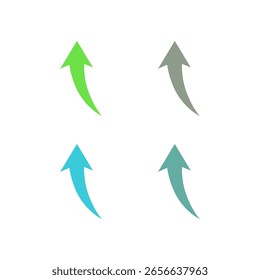 Growth Arrows Design Collection isolated on White
