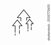 growth arrows icon sign vector