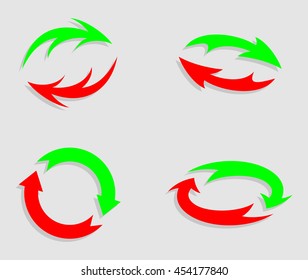 Growth Arrows vector logo and symbol design set
