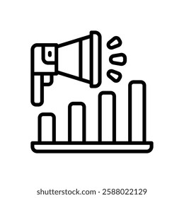growth audience line icon. vector icon for your website, mobile, presentation, and logo design.