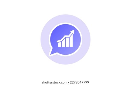 growth bar graph icon, Up arrow logo. Business Chart concept. Vector illustration