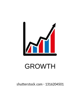Growth bar graph icon. Growth bar graph symbol design. Stock - Vector illustration can be used for web