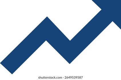 Growth bar icon. Vector logo of an increasing chart. Business statistics and data analysis symbol. Represents business growth, profit increase, and progress with upward arrow and bar chart elements.