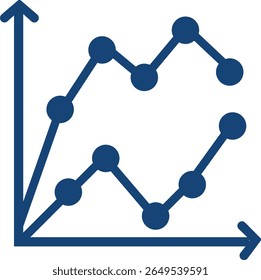 Growth bar icon. Vector logo of an increasing chart. Business statistics and data analysis symbol. Represents business growth, profit increase, and progress with upward arrow and bar chart elements.