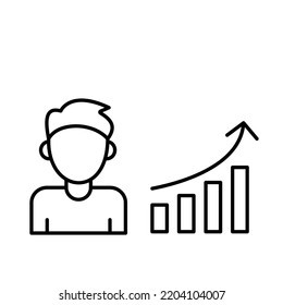 Growth Black outline Vector Icon

