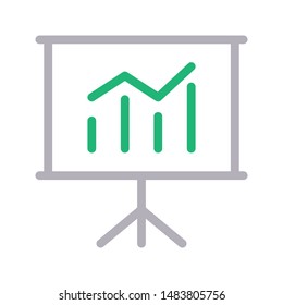 growth board colour line vector icon