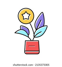 growth bonus color icon vector. growth bonus sign. isolated symbol illustration