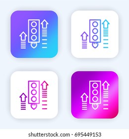Growth bright purple and blue gradient app icon