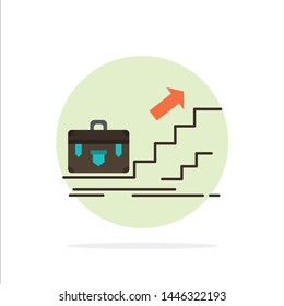 Growth, Business, Career, Leader, Leadership, Personal, Success Abstract Circle Background Flat color Icon