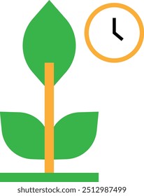 Ilustração Plana do Vetor do Ícone do Gráfico de Negócios de Crescimento