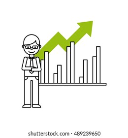 growth business concept icon vector illustration design
