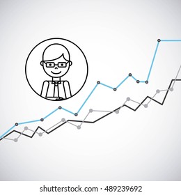 growth business concept icon vector illustration design