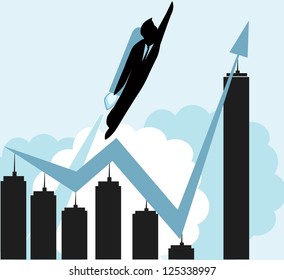 growth business concept with rocket