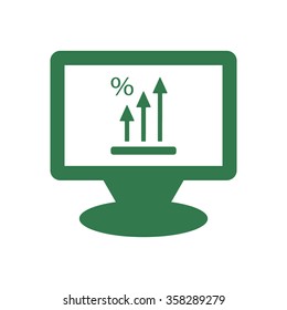 growth of business . Flat design  